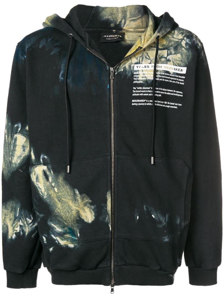 Mauna Kea Printed Full-zip Hoodie - Black