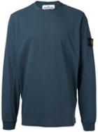 Stone Island - Sleeve Patch Sweatshirt - Men - Cotton - L, Blue, Cotton