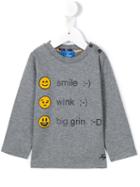 Fay Kids - Emoji Print Sweatshirt - Kids - Cotton - 18 Mth, Grey