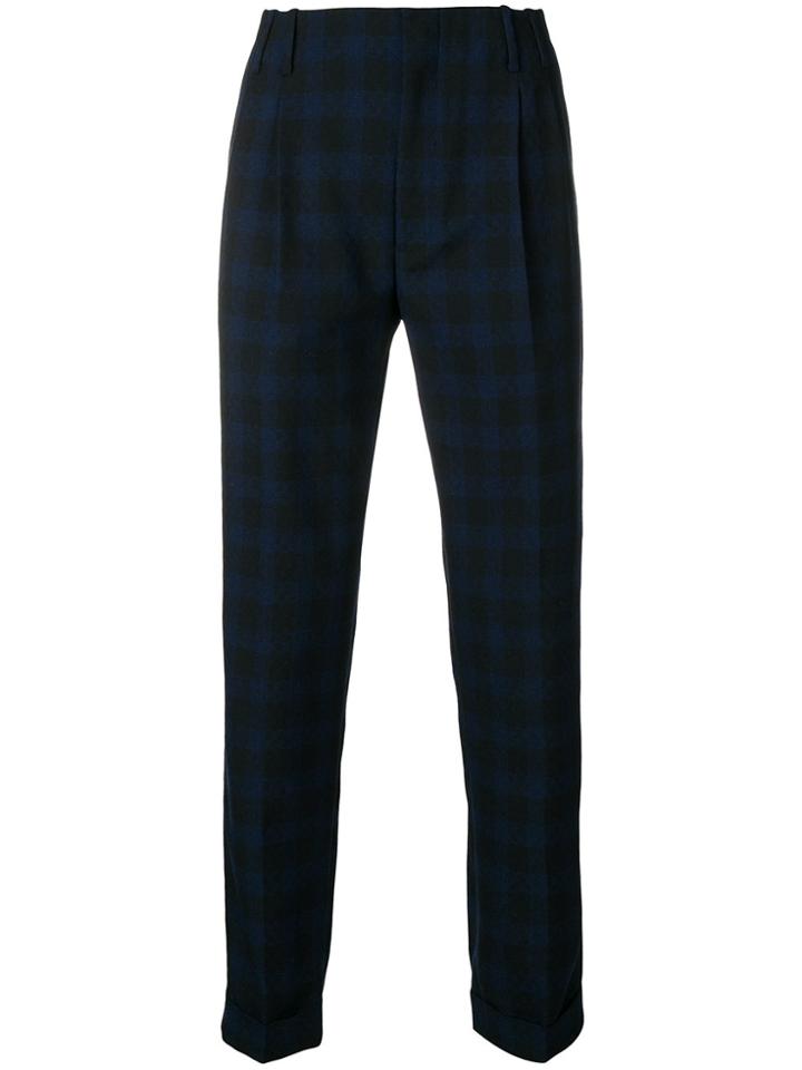 Paul Smith Checked Trousers - Blue