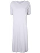 Knott V-neck T-shirt Dress - Blue