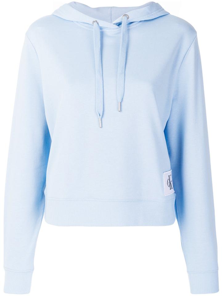 Calvin Klein Jeans Patch Logo Hoodie - Blue