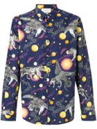 Gucci Space Animals Print Shirt - Blue