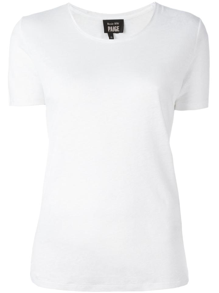 Paige Plain T-shirt, Women's, Size: Medium, White, Linen/flax