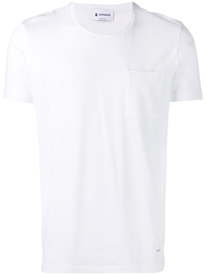 Dondup Chest Pocket T-shirt, Men's, Size: Medium, White, Cotton/spandex/elastane
