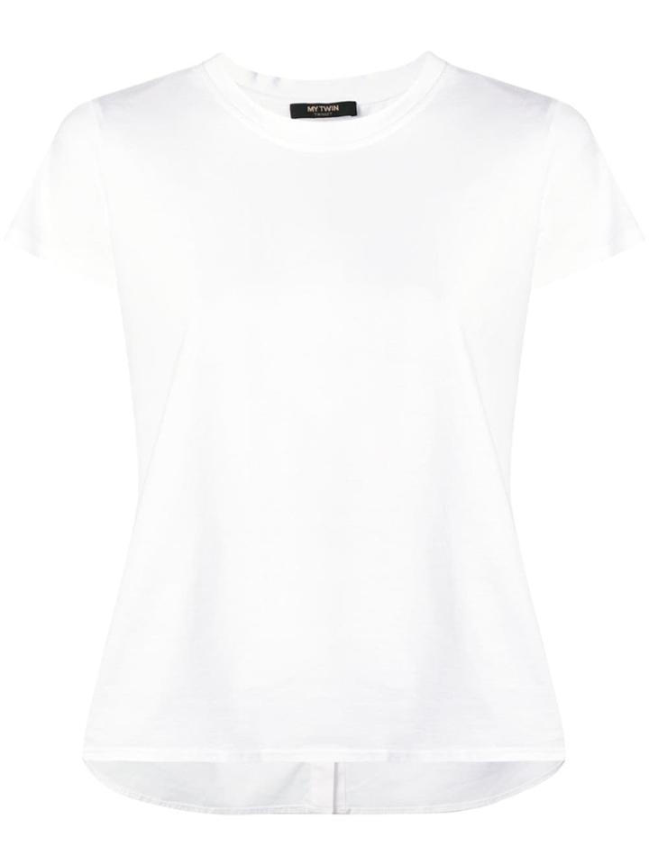 Twin-set Buttoned Back T-shirt - White