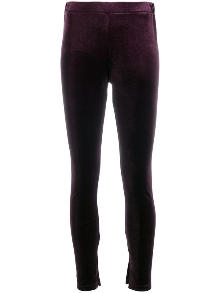 Zucca Plain Mid-rise Leggings - Purple