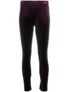 Zucca Plain Mid-rise Leggings - Purple