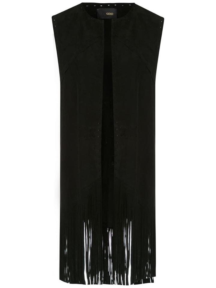 Andrea Bogosian Fringed Gillet - Black