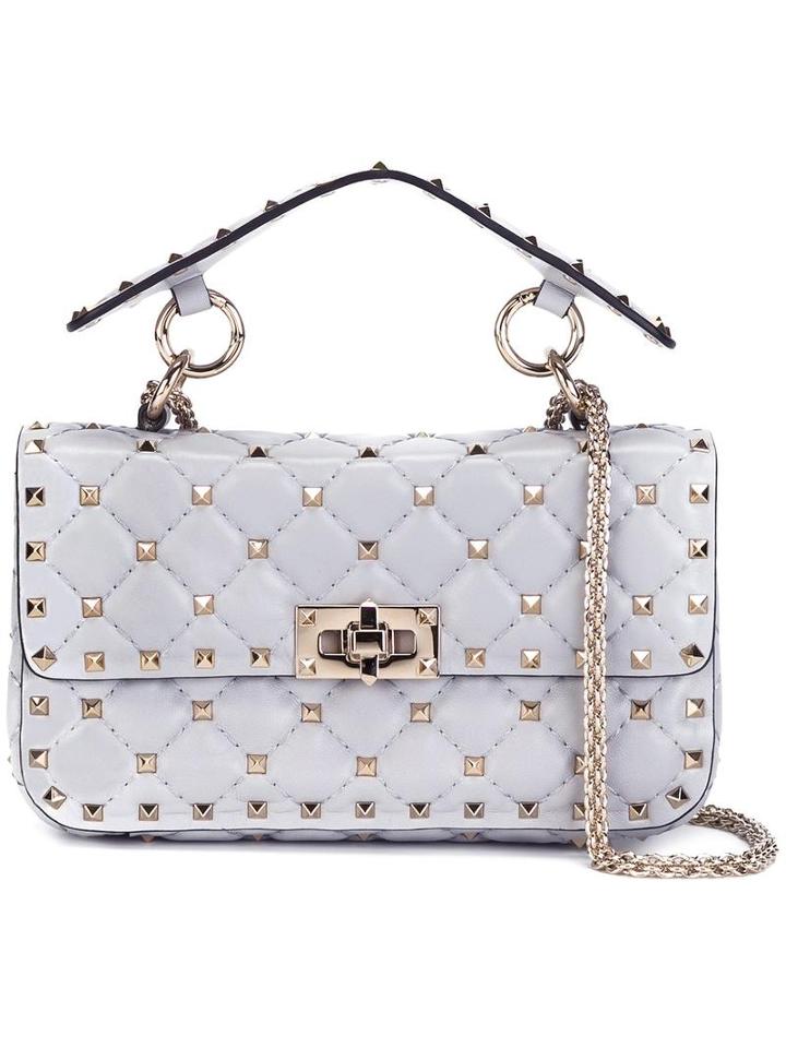 Valentino 'rockstud Spike' Crossbody Bag, Women's, Grey