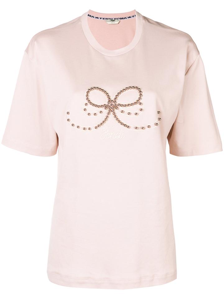 Fendi Bow T-shirt - Pink & Purple