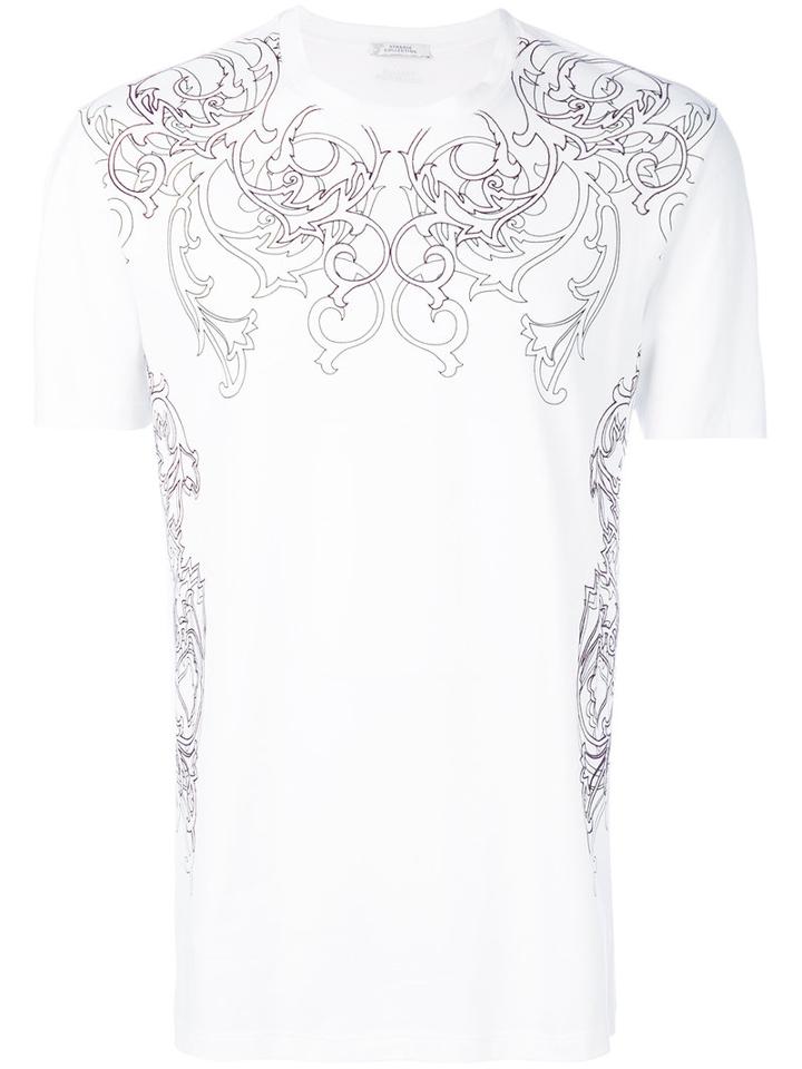 Versace Collection - Baroque Print T-shirt - Men - Cotton - Xl, White, Cotton