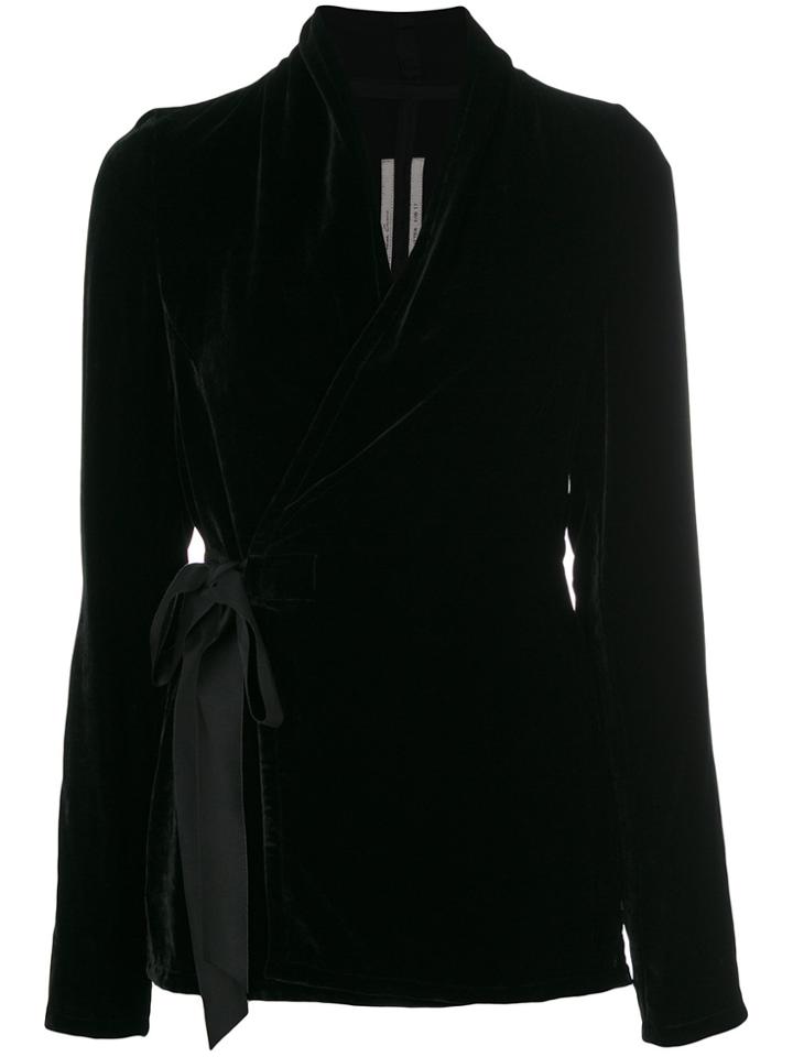Rick Owens Wrap Tie Blazer - Black