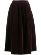Yves Saint Laurent Pre-owned 1970's Velvet Skirt - Purple