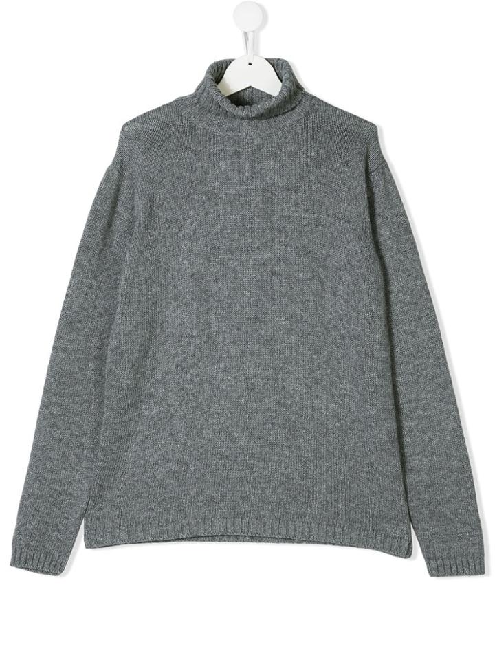 Douuod Kids Teen Roll-neck Sweater - Grey