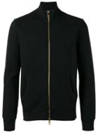 Burberry - Logo Embroidered Zipped Sweatshirt - Men - Cotton/polyester - L, Black, Cotton/polyester