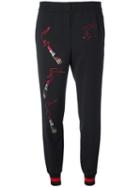Philipp Plein Loose-fit Track Pants, Women's, Size: Medium, Black, Cotton/viscose/spandex/elastane