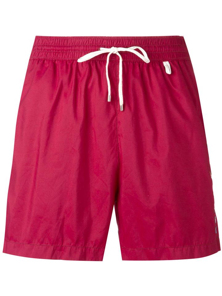 Loro Piana Drawstring Swimming Shorts, Men's, Size: Xxl, Red, Polyester