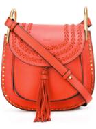 Chloé Hudson Shoulder Bag, Women's, Yellow/orange, Calf Suede/calf Leather