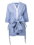 Co-mun Striped Playsuit - Blue
