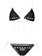 Gcds Swan Print Bikini Set - Black