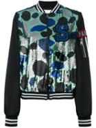 Isabelle Blanche - Spot Sequin Bomber Jacket - Women - Polyester - L, Black, Polyester