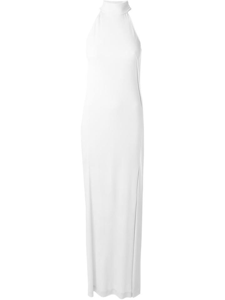 Maison Margiela Draped Halter Neck Gown, Women's, Size: 42, Grey, Viscose