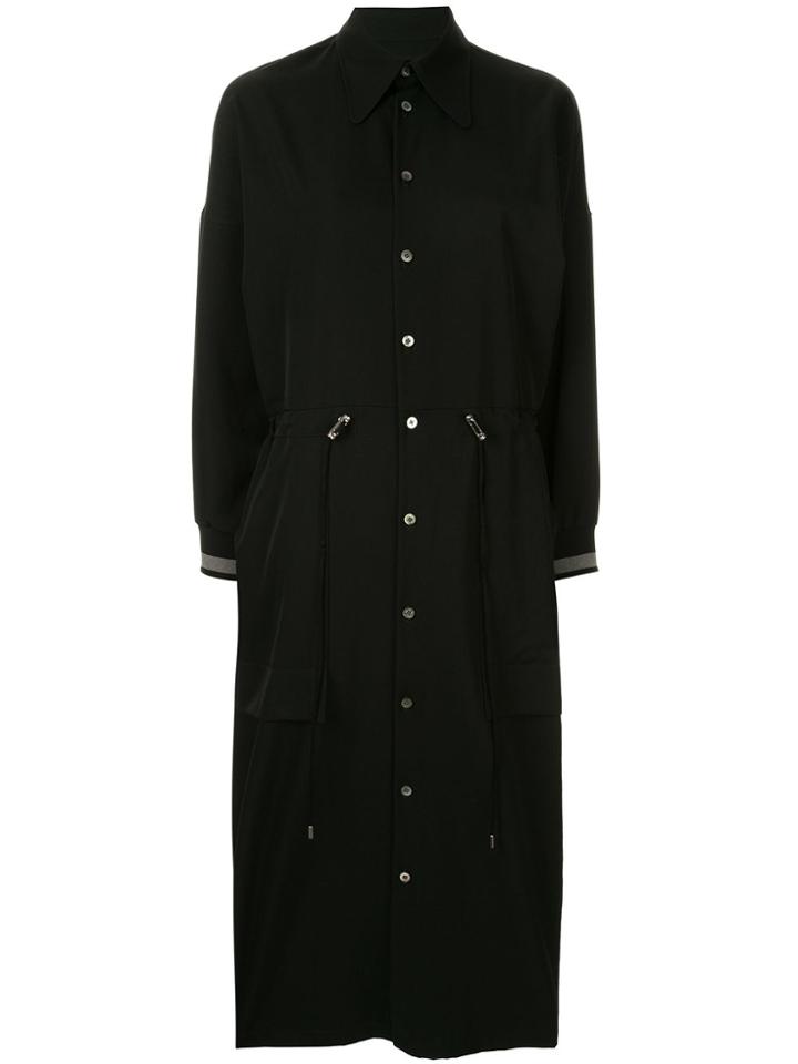 Ujoh Drawstring Waistband Dress - Black