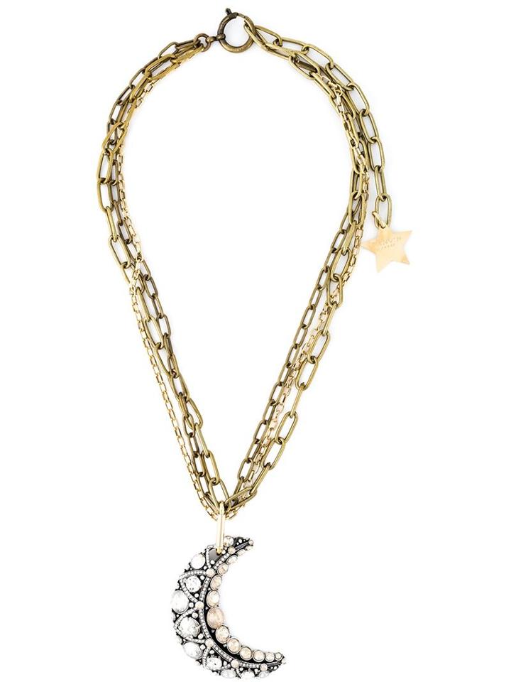 Lanvin Moon Pendant Necklace