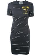 Moschino Trompe-l'oeil Logo T-shirt Dress, Women's, Size: 40, Grey, Polyamide/spandex/elastane/rayon