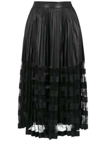 Clé Panelled Midi Skirt - Black