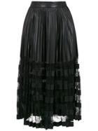 Clé Panelled Midi Skirt - Black