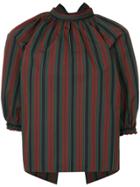 Rosetta Getty Striped Open Back Blouse - Multicolour