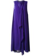 Lanvin - Draped Shift Dress - Women - Silk - 40, Blue, Silk