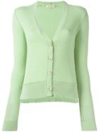 Etro Button Up Cardigan, Women's, Size: 42, Green, Cotton/cashmere