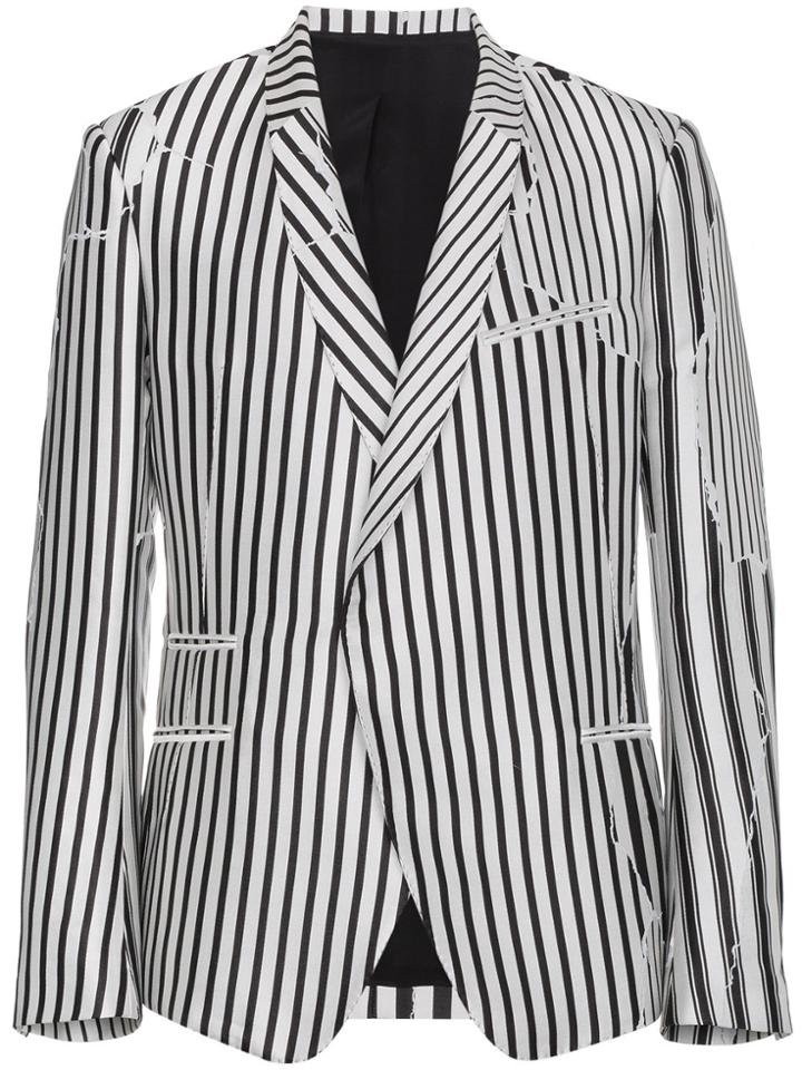 Haider Ackermann Defected Stripe Print Jacket - Black