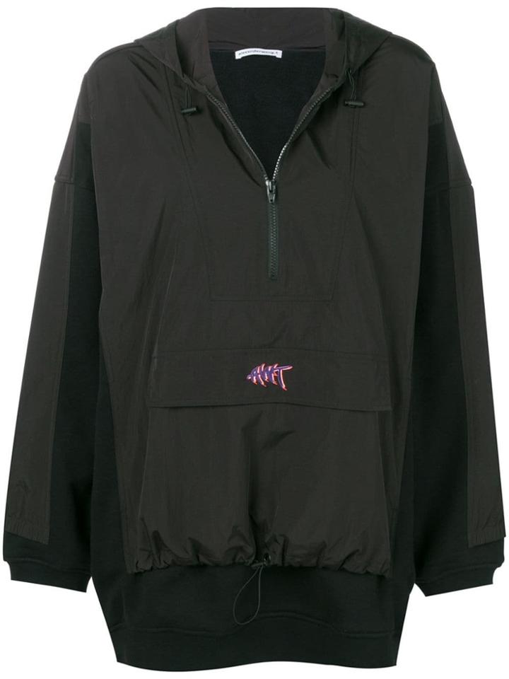 T By Alexander Wang Paneled Logo Sweatshirt - Black