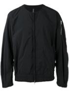 Kazuyuki Kumagai - Collarless Tech Bomber Jacket - Men - Nylon - 2, Black, Nylon