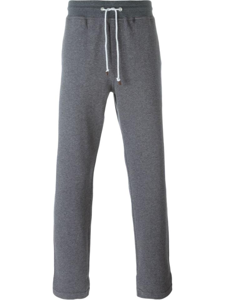 Brunello Cucinelli Drawstring Track Pants, Men's, Size: Xxxl, Grey, Cotton/polyamide