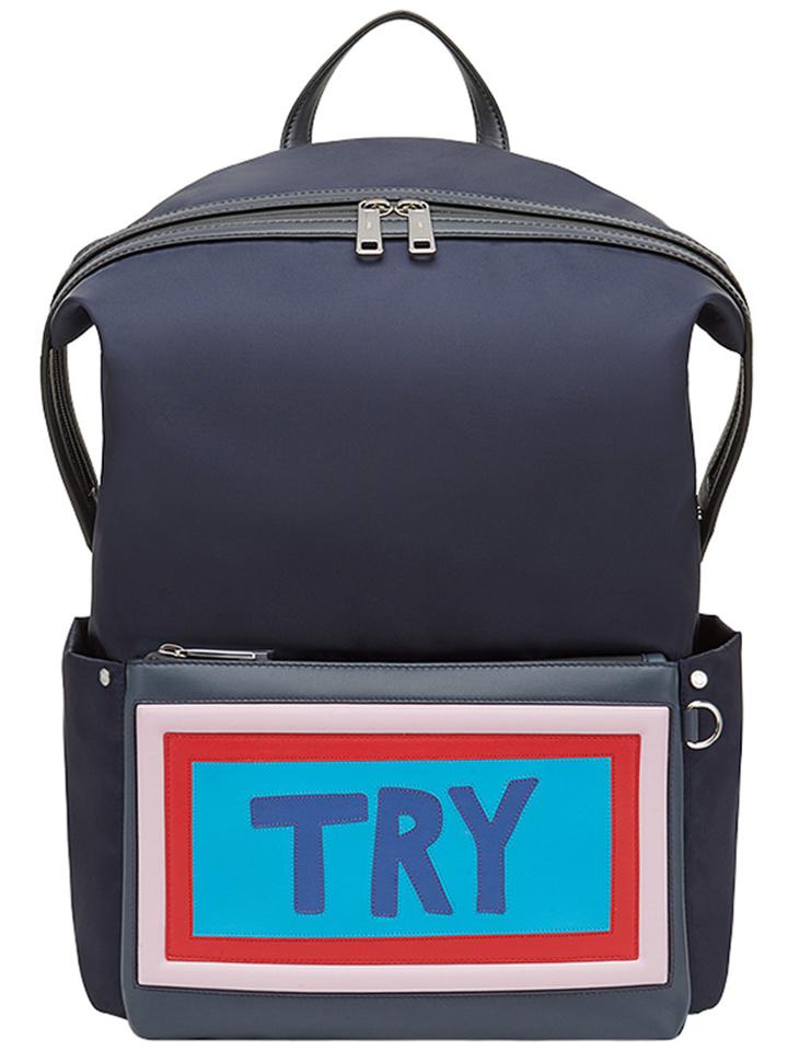 Fendi Try Slogan Backpack - Blue