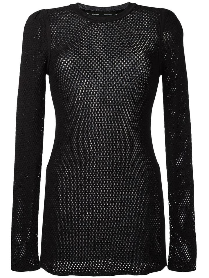 Proenza Schouler Mesh Jumper, Women's, Size: Small, Black, Viscose/polyester