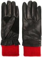 Ami Alexandre Mattiussi Contrast Cuff Gloves - Black