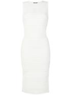 Twin-set Embroidered Fitted Midi Dress - Nude & Neutrals