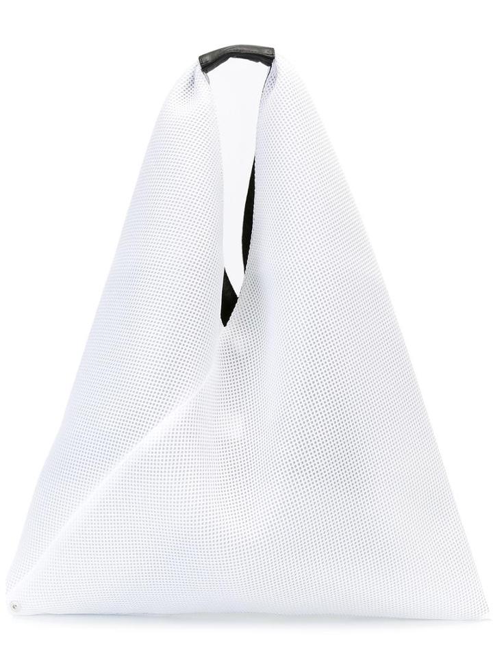 Mm6 Maison Margiela Textured Sack Tote, Women's, White, Polyester