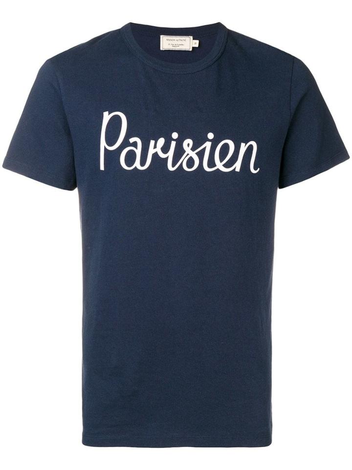 Maison Kitsuné Navy Parisien T-shirt - Blue