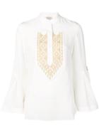 Zeus+dione Delphi Embroidered Blouse - White