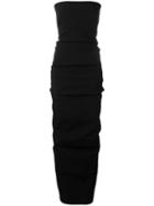 Rick Owens Strapless Gown Dress, Women's, Size: 44, Black, Cotton/spandex/elastane/viscose