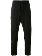 Lost & Found Rooms Cut Off Track Pants, Men's, Size: Medium, Black, Cotton