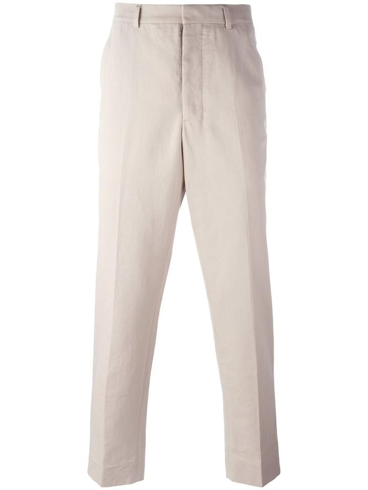 Ami Alexandre Mattiussi Carrot-fit Trousers, Size: 44, Nude/neutrals, Cotton