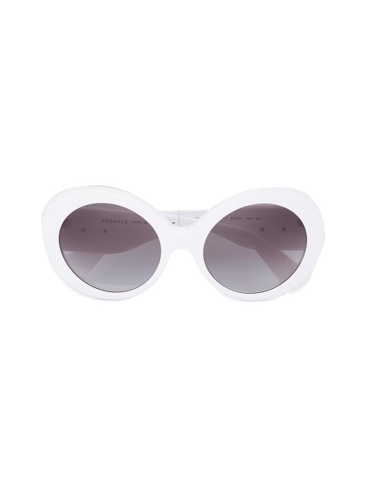 Versace Medusa Pop Sunglasses, Women's, White, Acetate